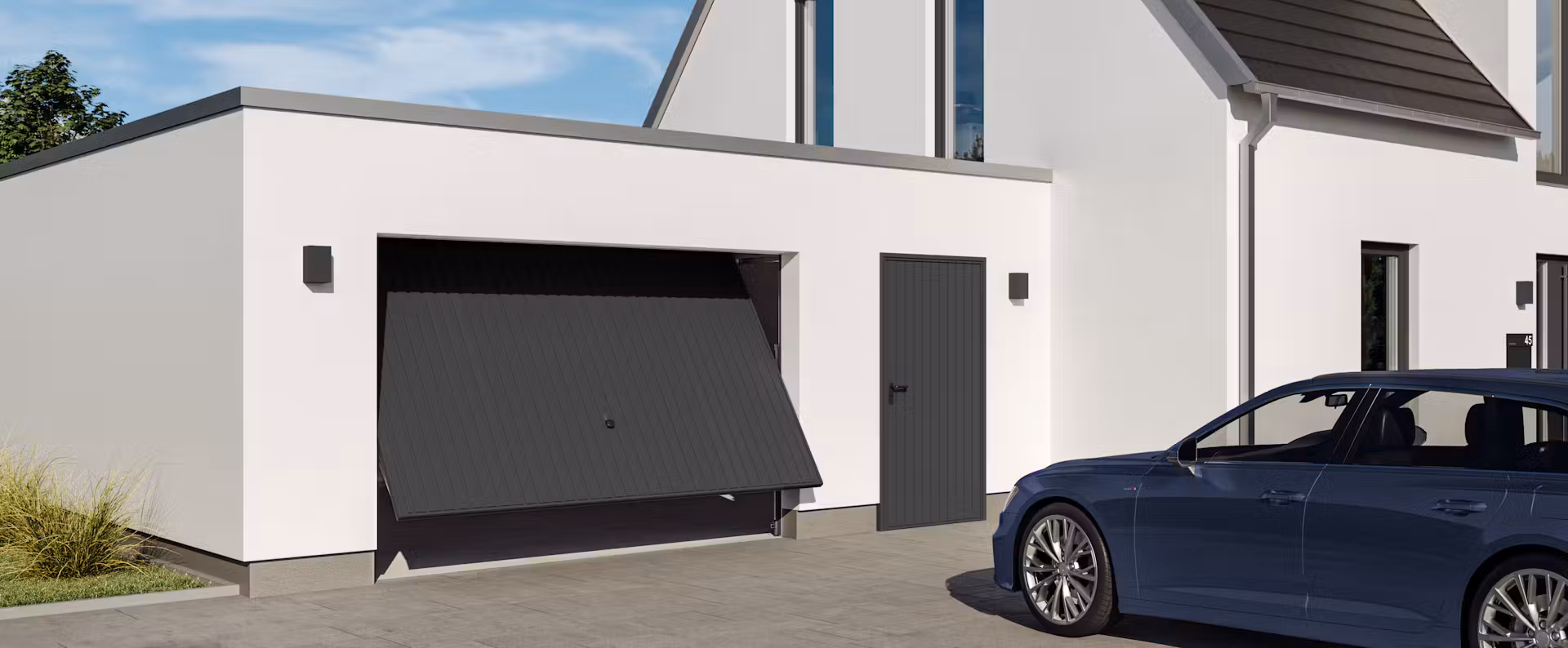 Modern home with Hörmann garage door