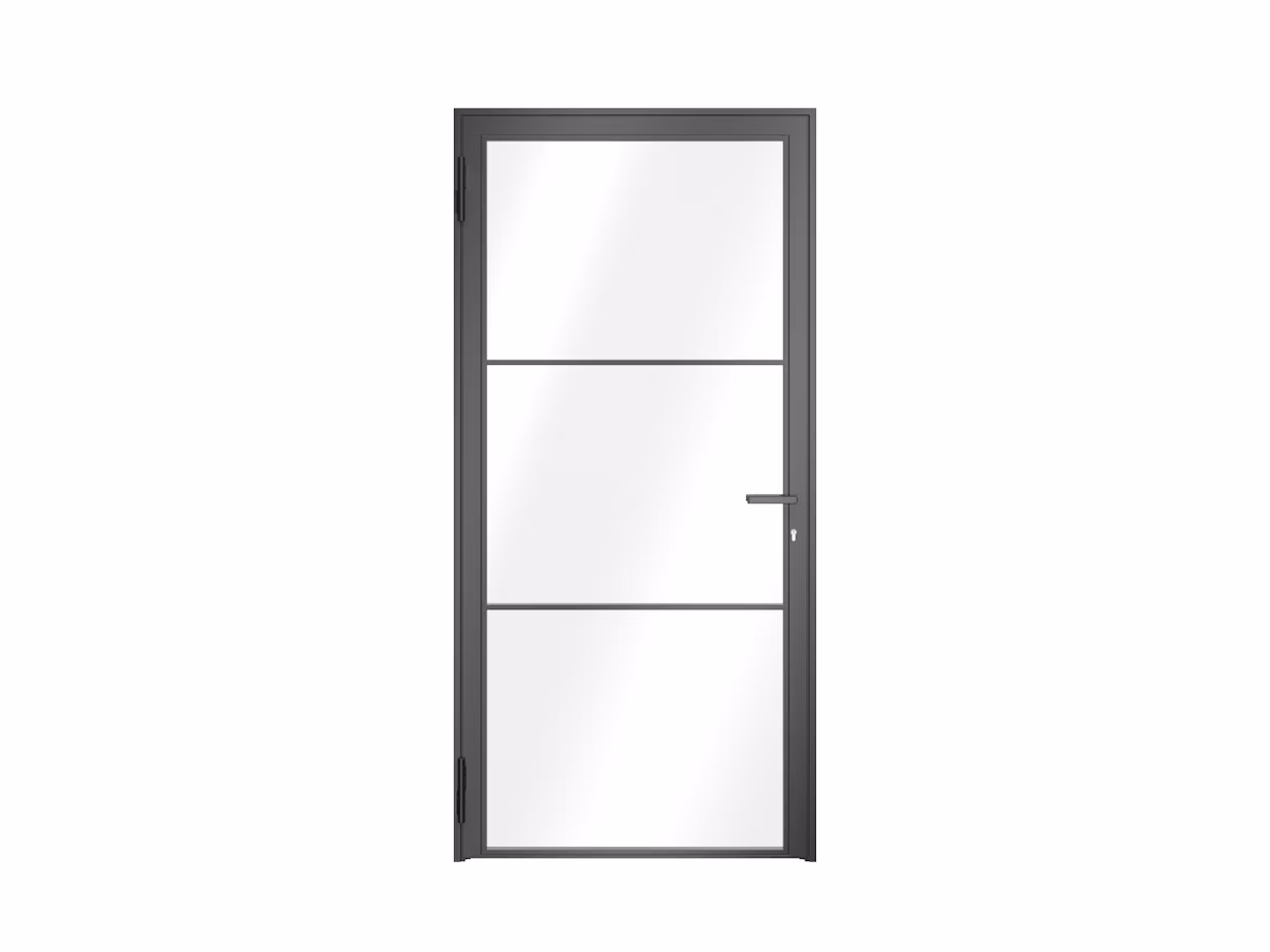 1-fly-glid swing sash door with glass strips Slim