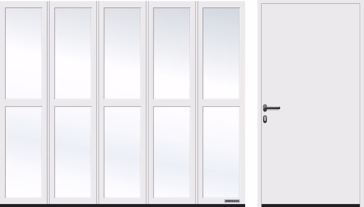 HART 42 glared white tinted side sectional door