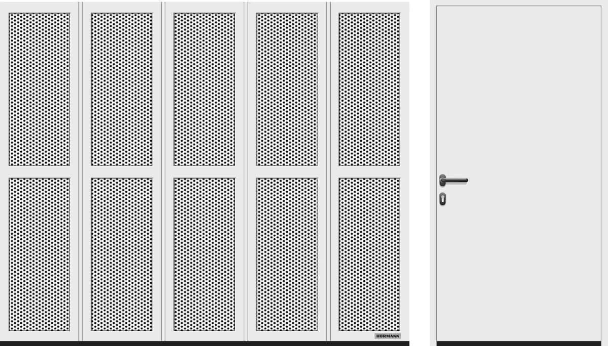 HART 42 with perforated sheet side sectional door