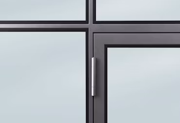 Loft doors with different color of door frames and glass strips
